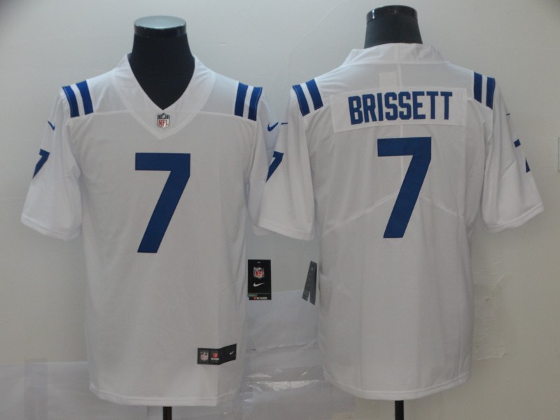 Men Nike Indianapolis Colts #7 Brissett 2019 Vapor Untouchable white Inverted Legend Limited Jersey->minnesota vikings->NFL Jersey